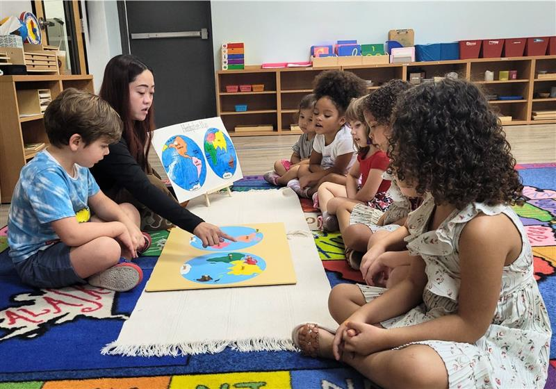Montessori practical life at Layton Lakes.